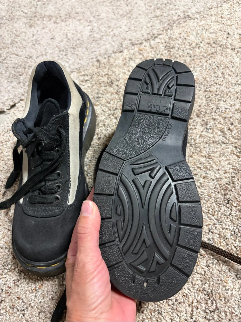 Dr. Martens Black and Tan Leather Low-Top shoes